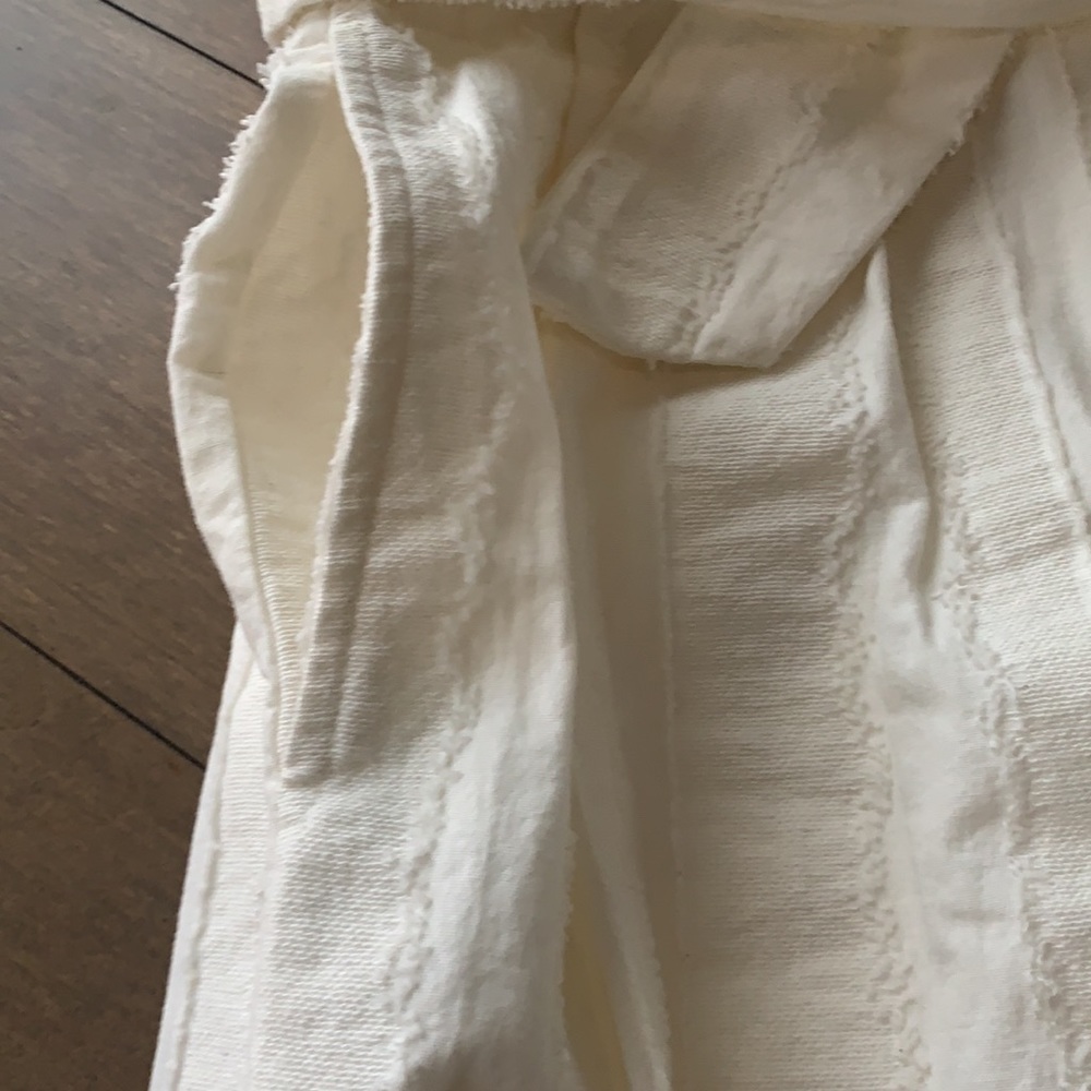 Anthropologie Theo Textured Romper XS White Like New Worn 2 Times - Picture 4 of 7